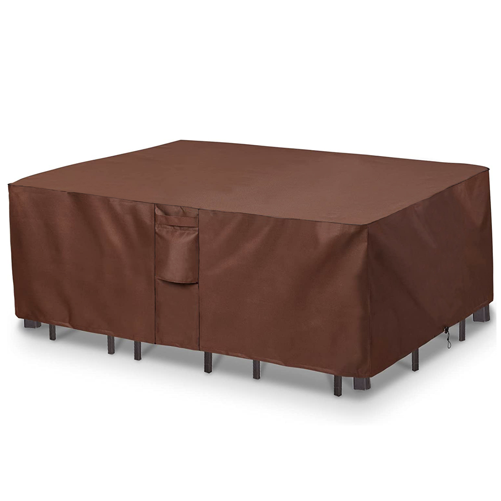 Outdoor Furniture Table And Chairs - สีน้ําตาล 420D HEAVY DUTY กันน้ํากลางแจ้ง Patio