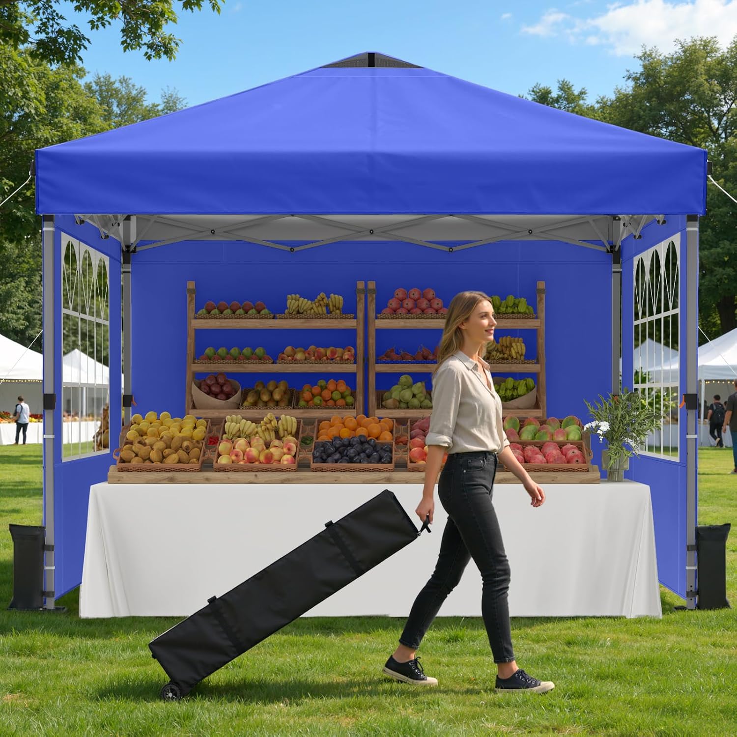 Gazebo Pop Up - เต็นท์พับได้ขนาด 10x10 ฟุต พร้อมผนังด้านข้าง สำหรับงานอีเว้นท์และงานปาร์ตี้ |