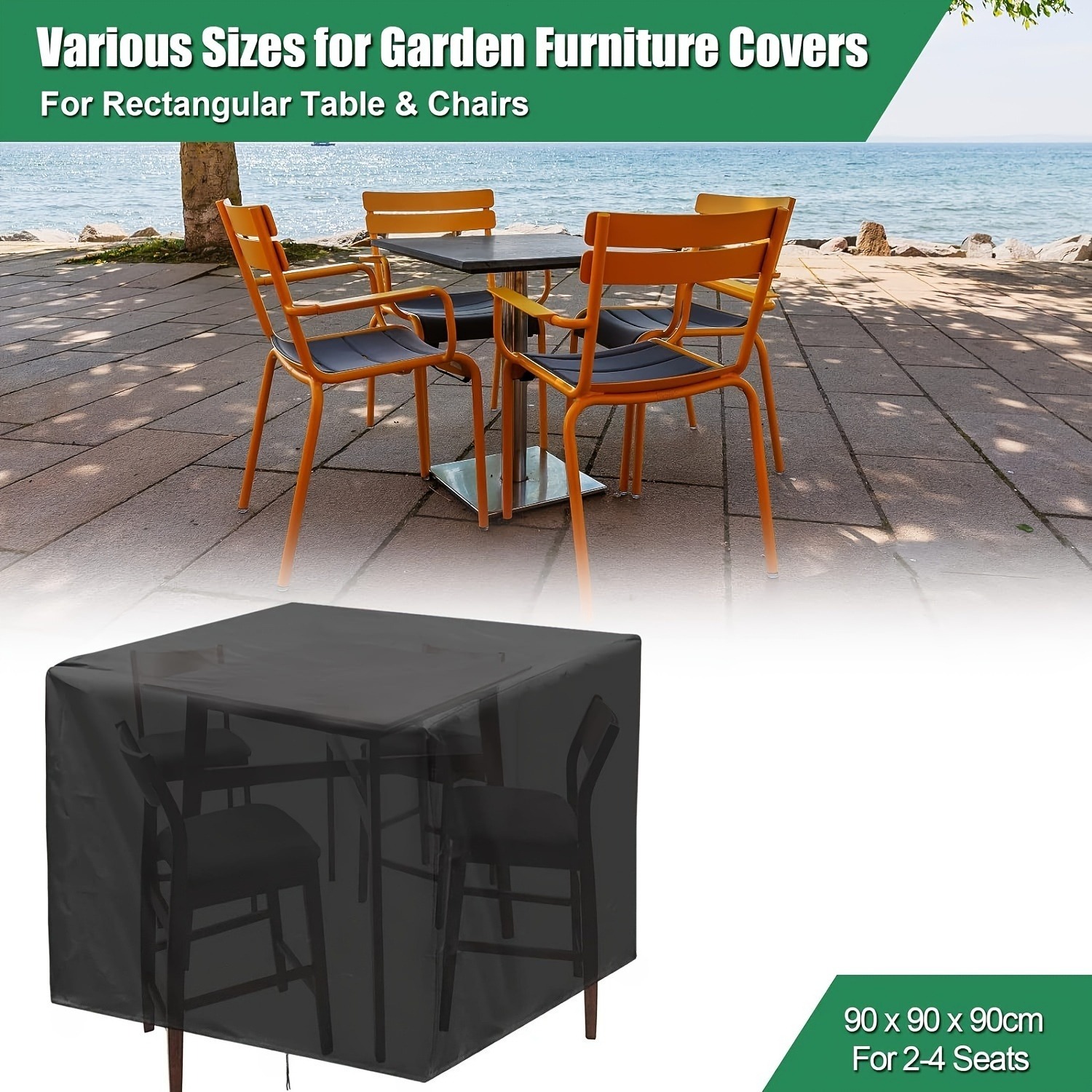 Outdoor Furniture Table And Chairs - ผ้าคลุมเฟอร์นิเจอร์สวนสำหรับใช้งานกลางแจ้งแบบหนาพิเศษ 210D - ผ้าคลุมกันน้ำสำหรับเก้าอี้ โซฟา โต๊ะ