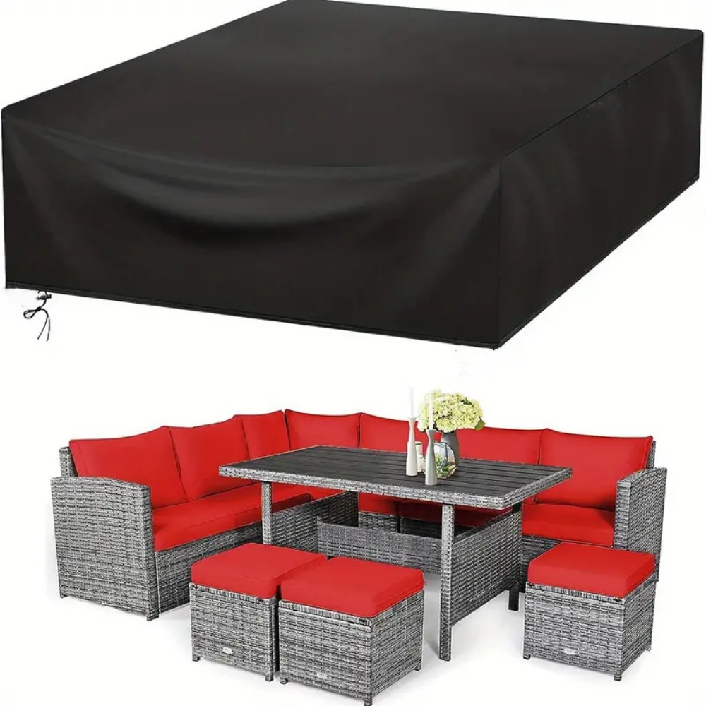 Outdoor Furniture Design - (ความยาว 102-137 นิ้ว) ขนาดลานกลางแจ้งสวนกันน้ําชุดเฟอร์นิเจอร์ชุดฝนและหิมะชุดเก้าอี้โซฟาโต๊ะเก้าอี้ฝุ่น