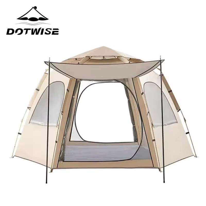 Gazebo Pop Up - เต็นท์กางอัตโนมัติพับได้สำหรับ5-9คนเต็นท์กางอัตโนมัติแบบพกพากันน้ำพร้อมหลังคาสำหรับเดินป่าปิกนิก