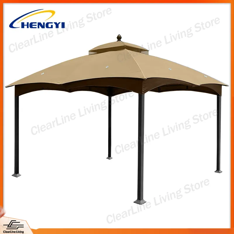 Gazebo Pop Up - เต็นท์กันสาดสำหรับตั้งแคมป์กลางแจ้งขายดี ขนาด 10x12 ฟุต ผ้าใบกันแดด โพลีเอสเตอร์