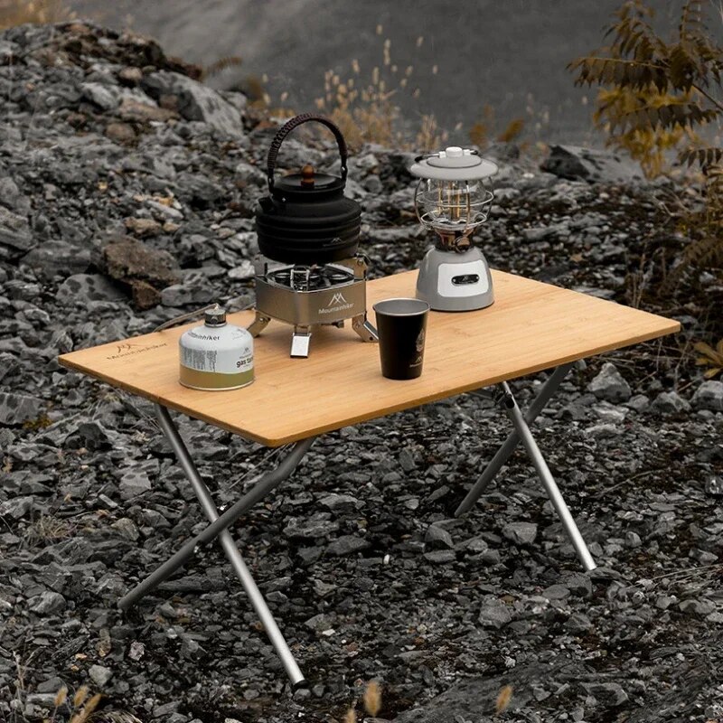 Outdoor Furniture Australia - โต๊ะไม้ไผ่2/3ปีนเขาโต๊ะพับได้พกพาสะดวกพับได้โต๊ะบาร์บีคิวปิกนิกโต๊ะอาหารกลางแจ้งสำหรับตั้งแคมป์กลางแจ้ง