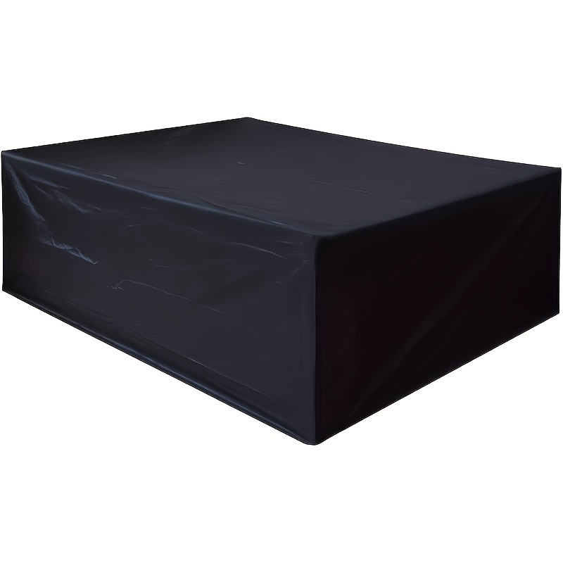 Outdoor Furniture Table And Chairs - ผ้าคลุมเฟอร์นิเจอร์กลางแจ้งสีดำ, ผ้าคลุมโต๊ะและเก้าอี้ 420D Oxford, สำหรับกลางแจ้ง, กันน้ำ
