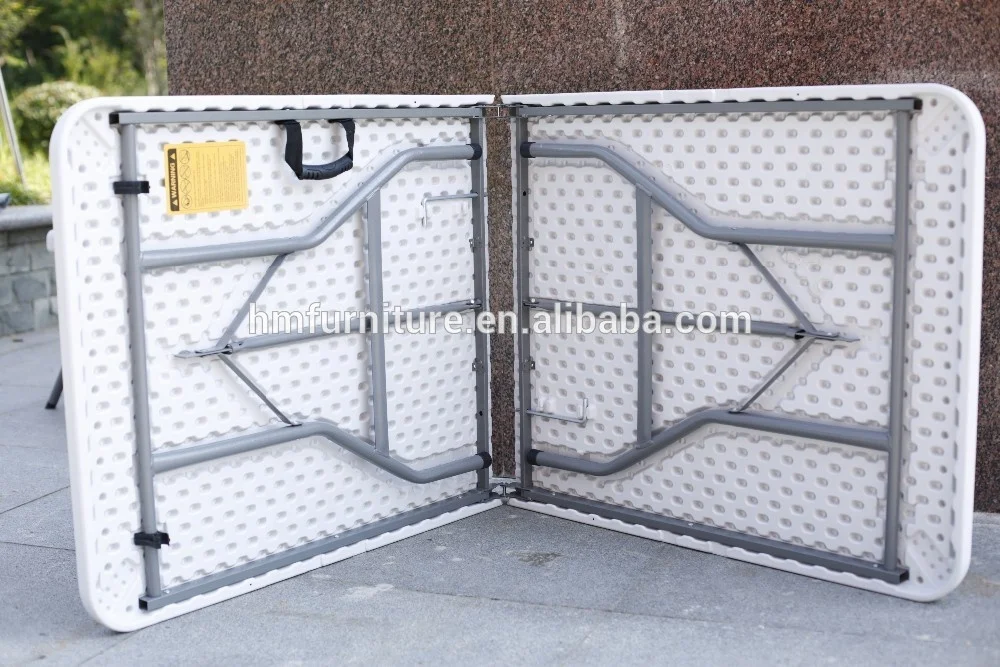 Outdoor Furniture From China - โต๊ะพลาสติกสำหรับตั้งแคมป์แบบพับครึ่งได้ ขนาด 180 ซม. ดีไซน์ทันสมัย น้ำหนักเบา