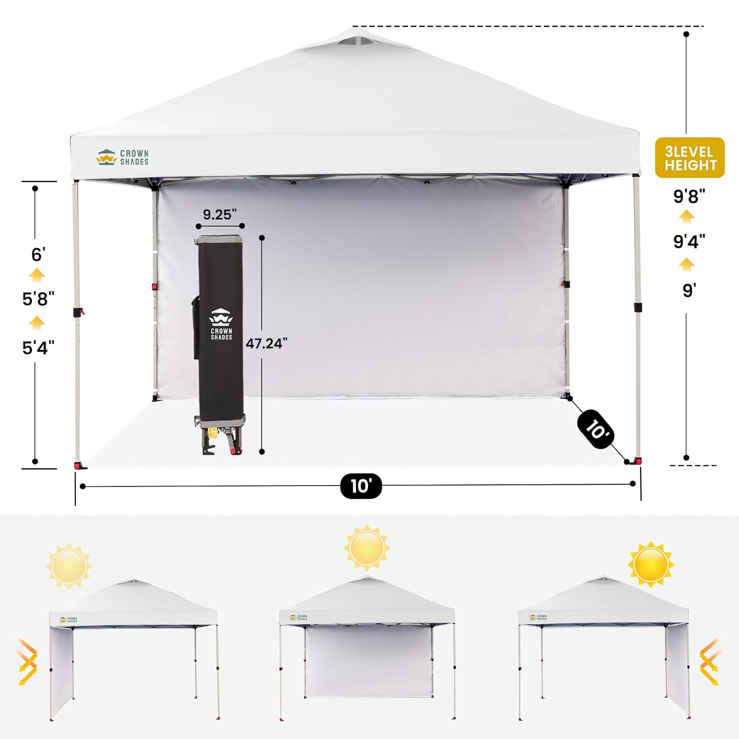 เต็นท์พับได้ขนาด 10x10 ฟุต พร้ - Gazebo Pop Up บทวิจารณ์และราคา