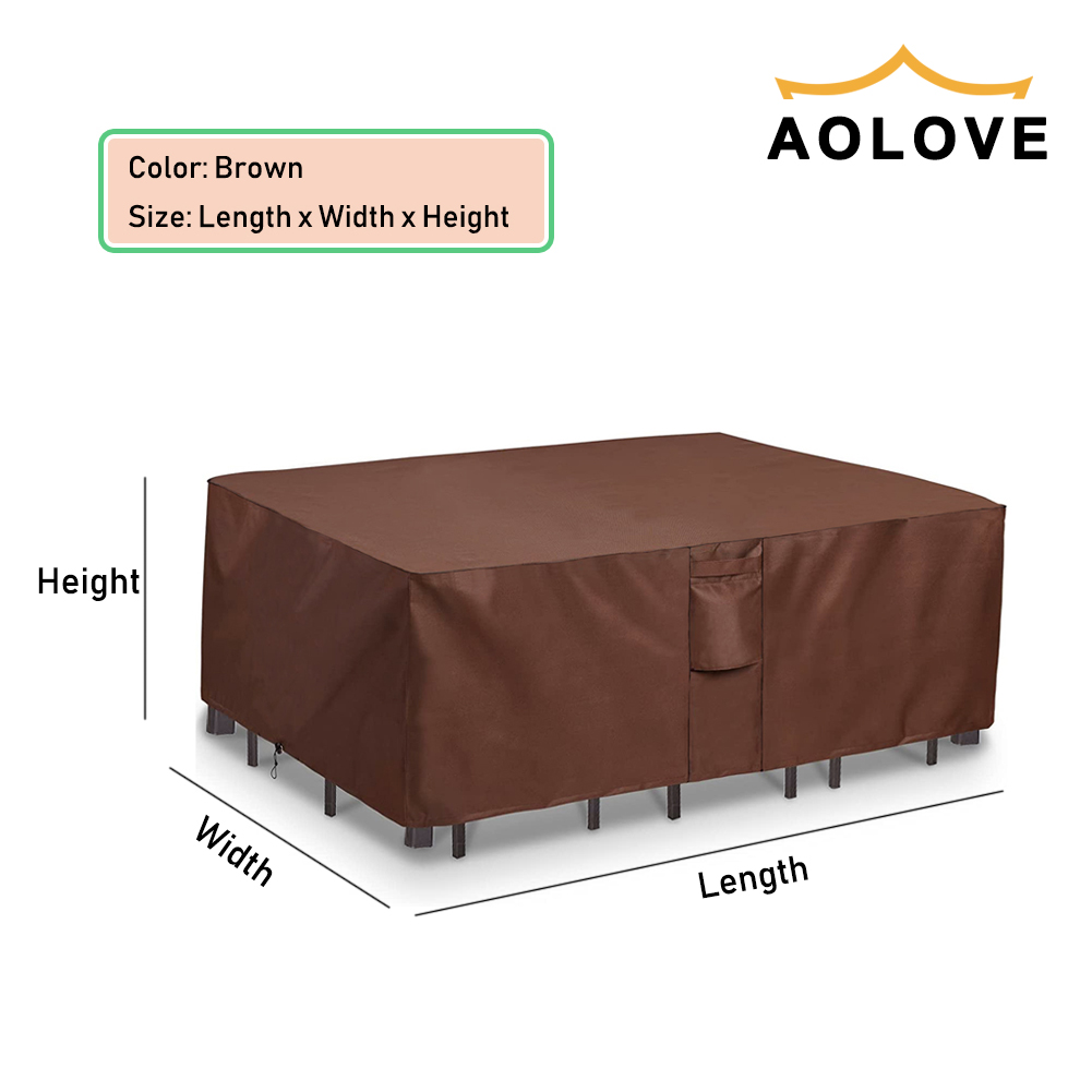 สีน้ําตาล 420D HEAVY DUTY กันน - Outdoor Furniture Table And Chairs บทวิจารณ์และราคา