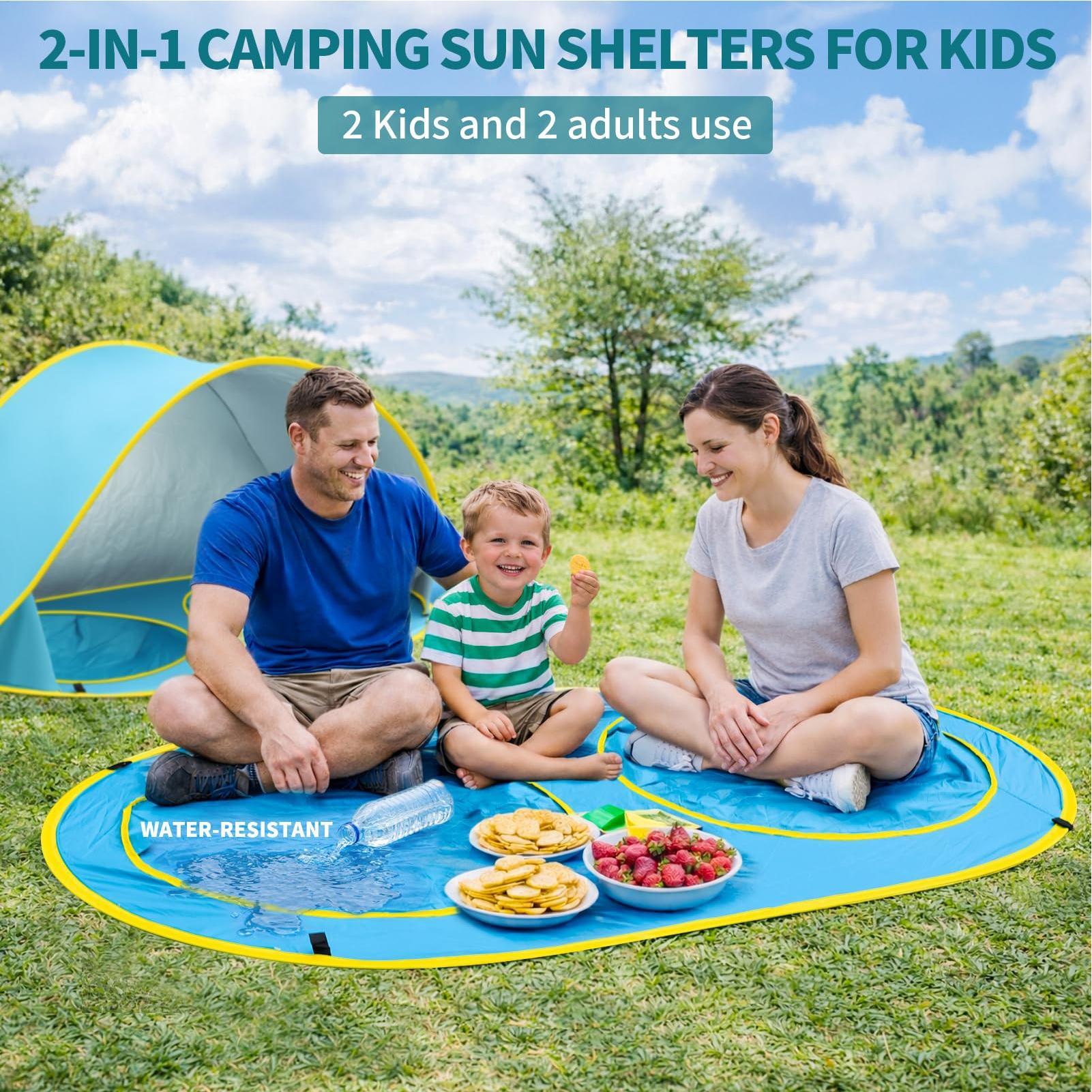 เต็นท์ชายหาดสำหรับเด็กพร้อมสระ - Gazebo Pop Up บทวิจารณ์และราคา
