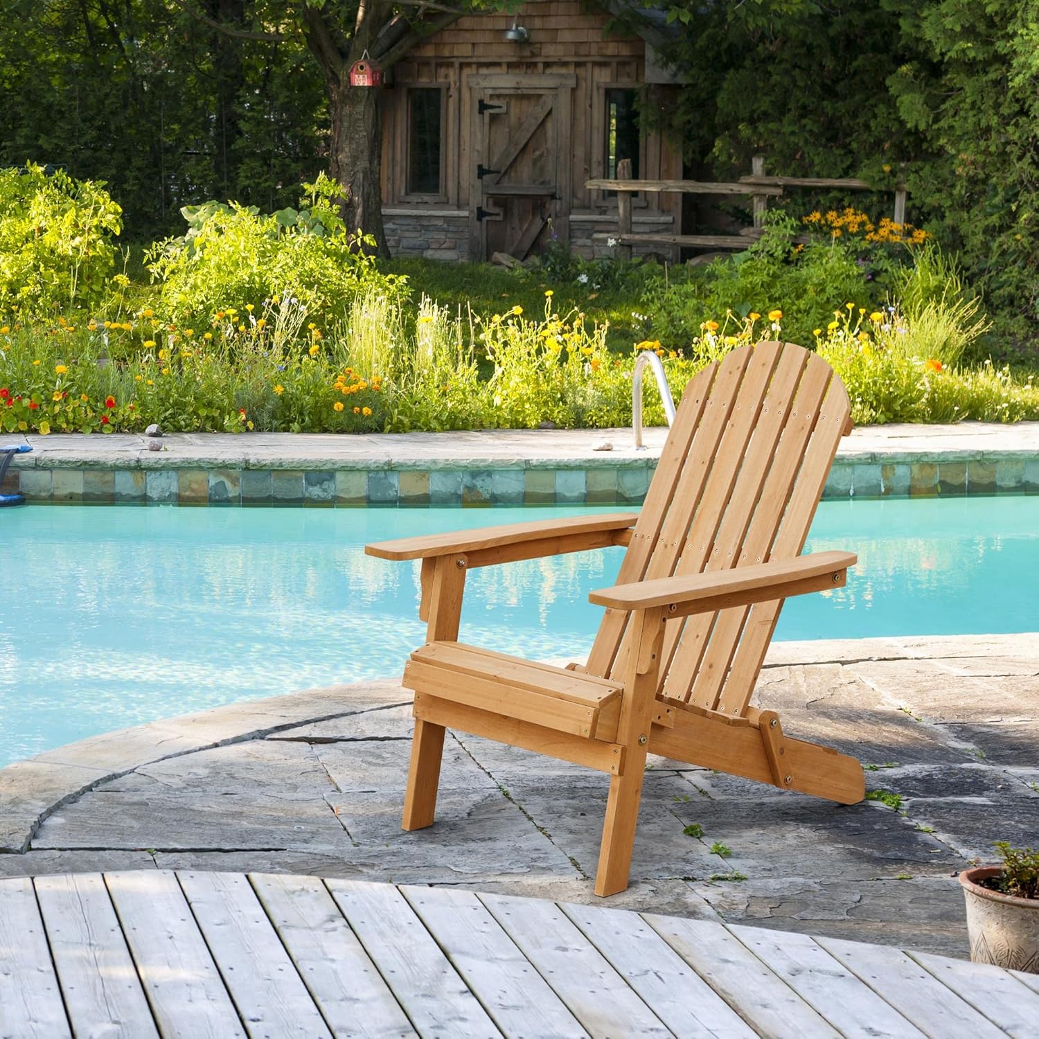 ชุดเก้าอี้ Adirondack พับได้ 2 - Outdoor Furniture Set With Fire Pit บทวิจารณ์และราคา