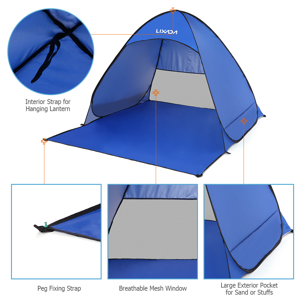 Lixada เต็นท์ชายหาดกางอัตโนมัต - Gazebo Pop Up บทวิจารณ์และราคา