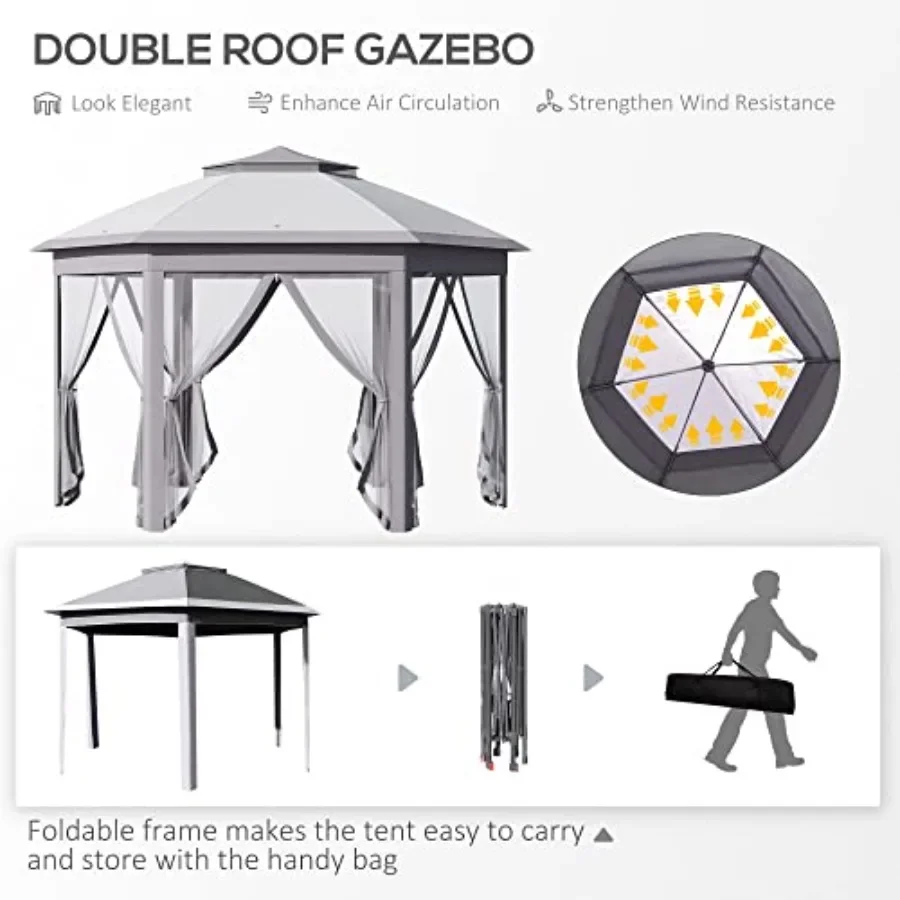 เต็นท์ศาลาแบบพับได้ขนาด 11' x  - Gazebo Pop Up บทวิจารณ์และราคา