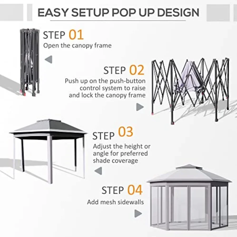 เต็นท์ศาลาแบบพับได้ขนาด 11' x  - Gazebo Pop Up บทวิจารณ์และราคา