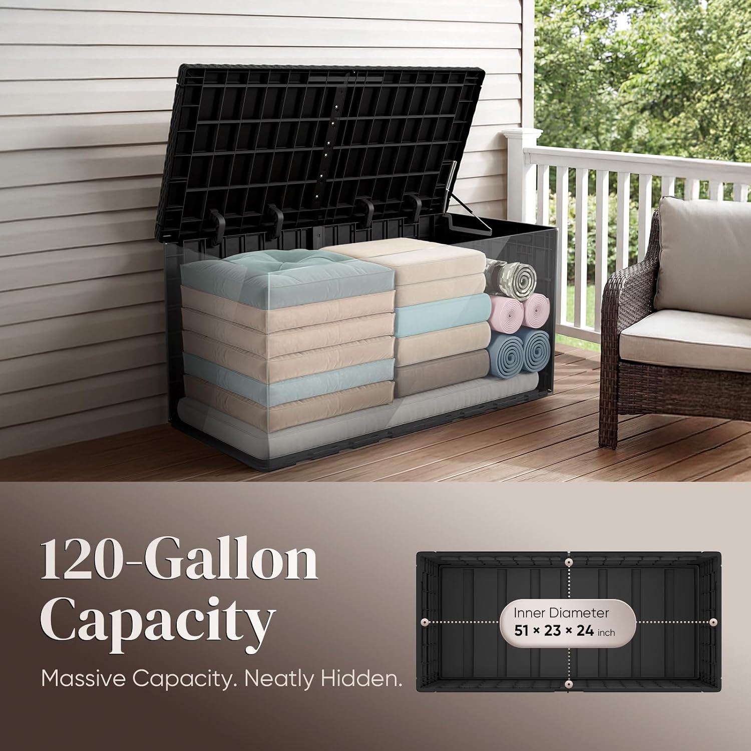 กล่องเก็บของกลางแจ้งขนาดใหญ่ 1 - Outdoor Furniture For Pool บทวิจารณ์และราคา