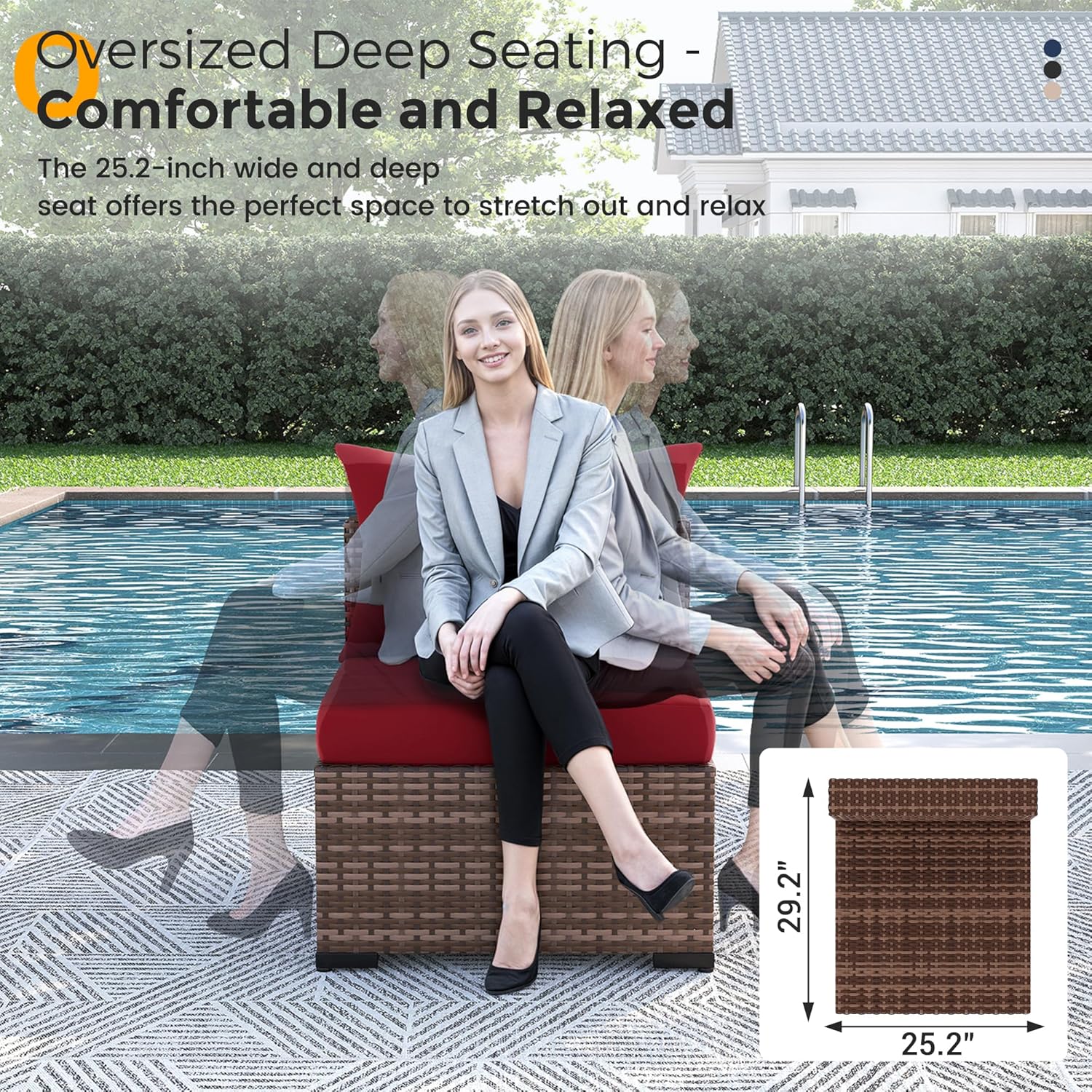ชุดโซฟาหวาย 8 ชิ้น สำหรับทุกสภ - Outdoor Furniture Set With Fire Pit บทวิจารณ์และราคา