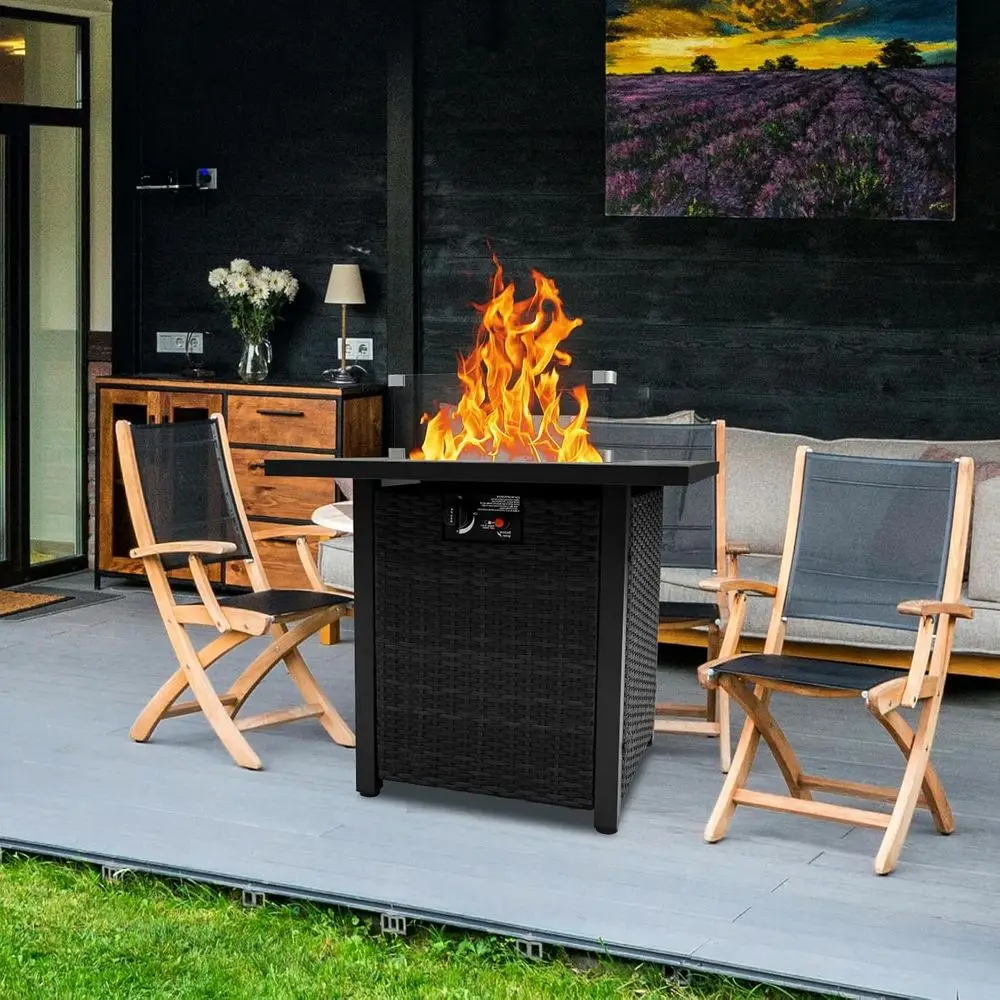 ชุดเฟอร์นิเจอร์หวายสำหรับลานกล - Outdoor Furniture Set With Fire Pit บทวิจารณ์และราคา