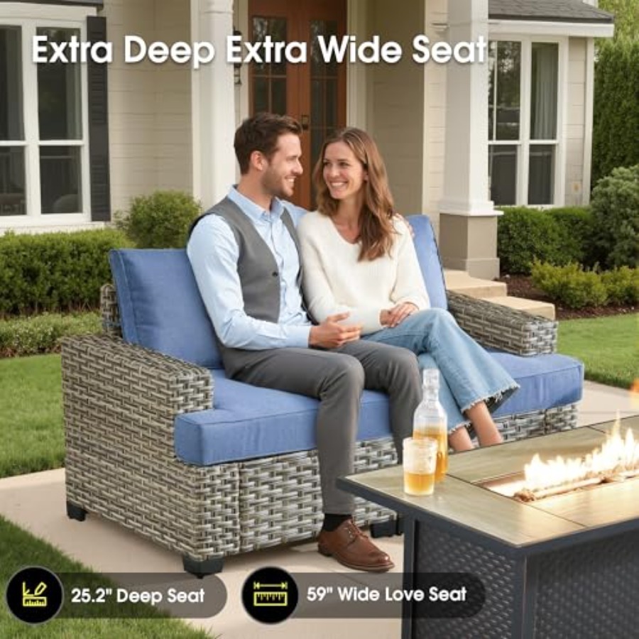 ชุดเฟอร์นิเจอร์ระเบียงกลางแจ้ง - Outdoor Furniture Set With Fire Pit บทวิจารณ์และราคา