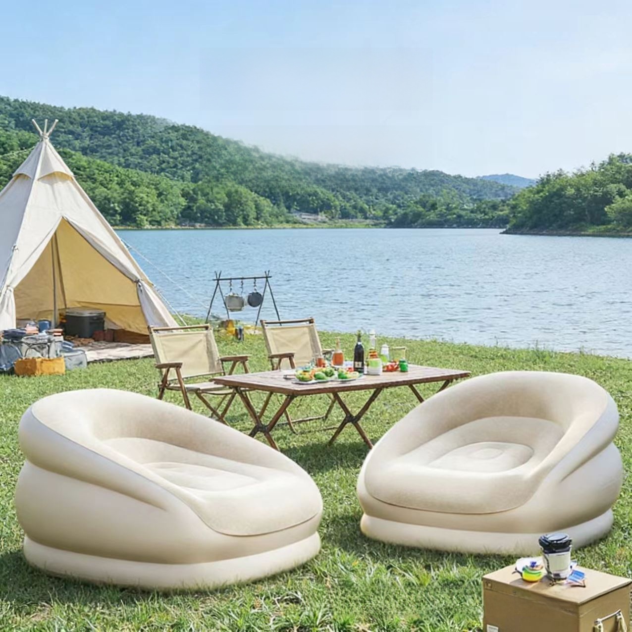 โซฟาพับได้แบบพกพาสำหรับเทศกาลด - Outdoor Furniture Design บทวิจารณ์และราคา