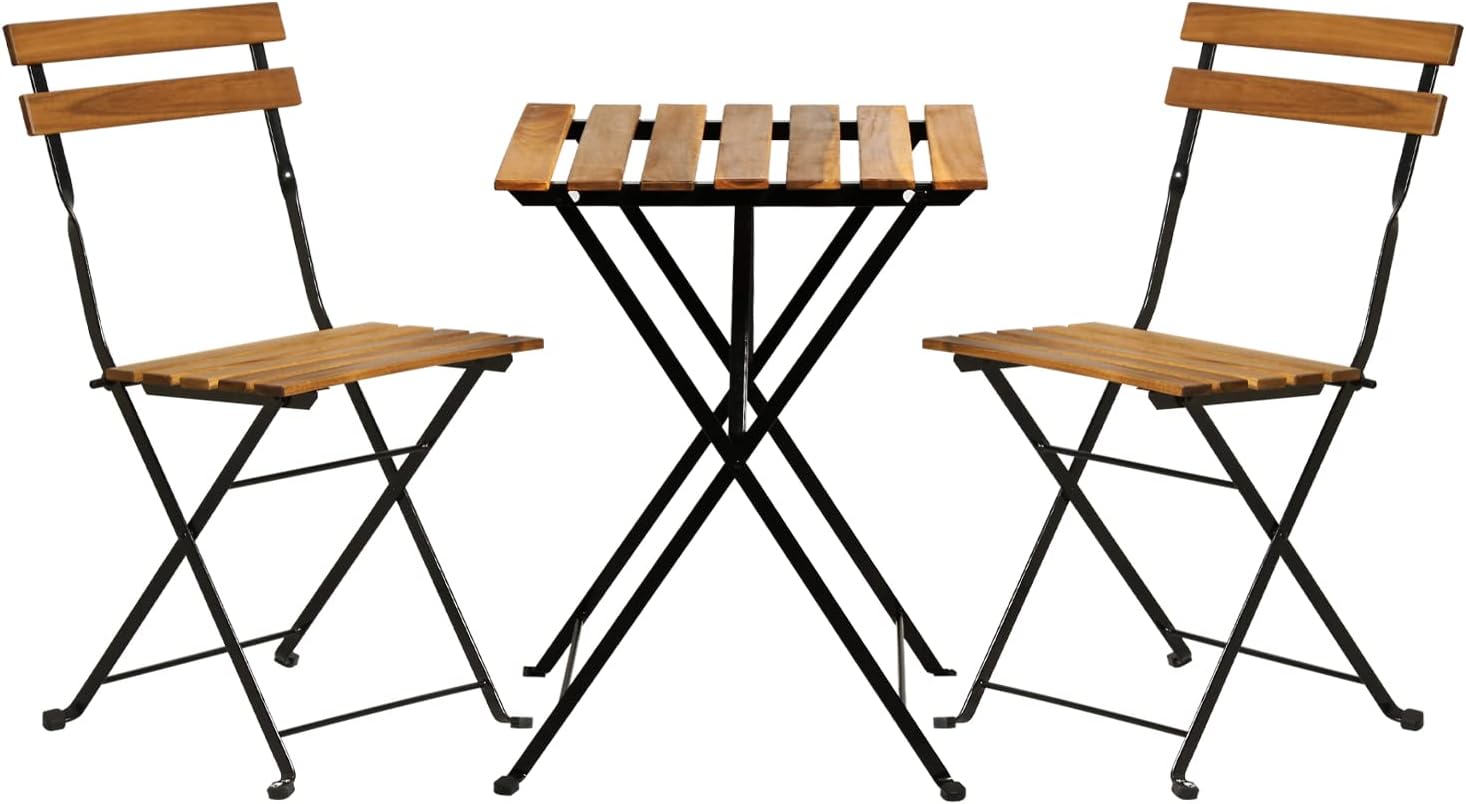 ชุดโต๊ะบิสโทรพับได้ 3 ชิ้น ทำจ - Outdoor Furniture Table And Chairs บทวิจารณ์และราคา