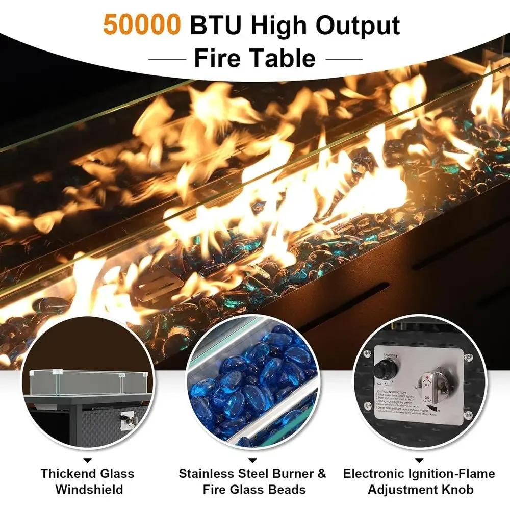 ชุดเฟอร์นิเจอร์ลานบ้าน 8 ชิ้น  - Outdoor Furniture Set With Fire Pit บทวิจารณ์และราคา