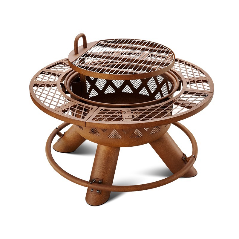 ชุดเตาบาร์บีคิวและเตาไฟอเนกประ - Outdoor Furniture Set With Fire Pit บทวิจารณ์และราคา