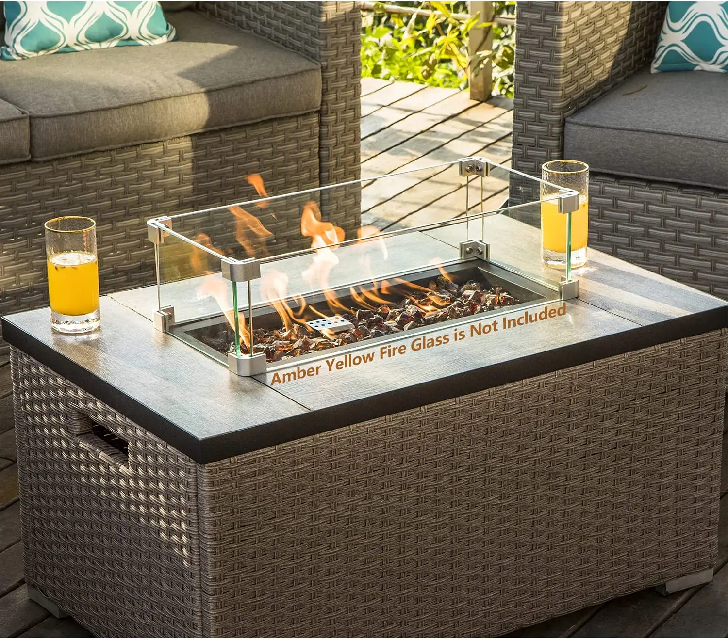 -เฟอร์นิเจอร์กลางแจ้ง 5 ชิ้นหว - Outdoor Furniture Set With Fire Pit บทวิจารณ์และราคา
