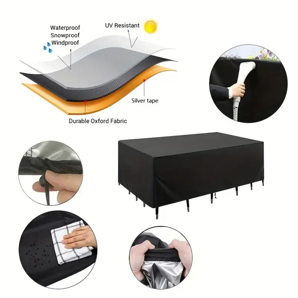 ผ้าคลุมโต๊ะและเก้าอี้กลางแจ้งห - Outdoor Furniture Table And Chairs บทวิจารณ์และราคา