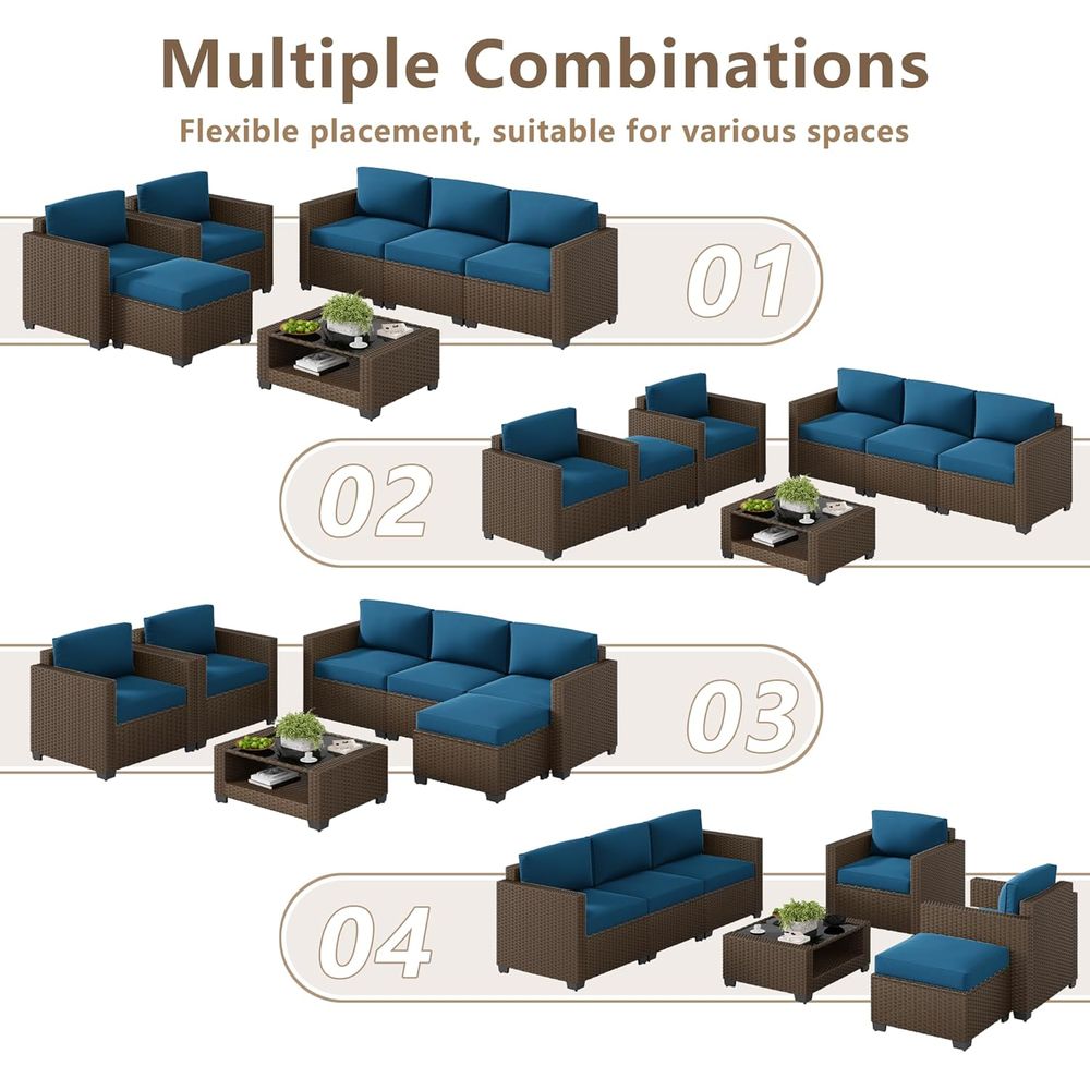 ชุดเฟอร์นิเจอร์ลานกลางแจ้ง 7 ช - Outdoor Furniture Table And Chairs บทวิจารณ์และราคา