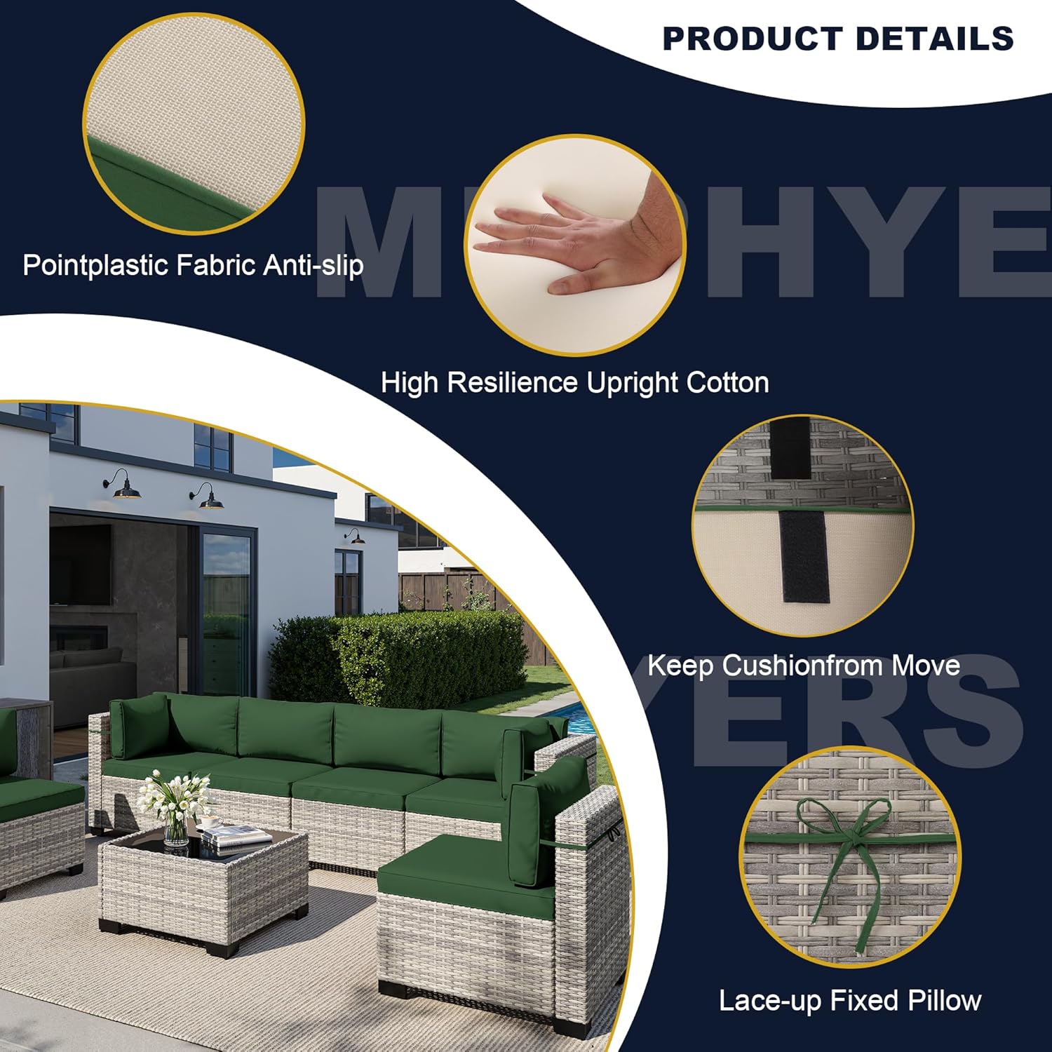ชุดเฟอร์นิเจอร์กลางแจ้ง 8 ชิ้น - Outdoor Furniture Set With Fire Pit บทวิจารณ์และราคา