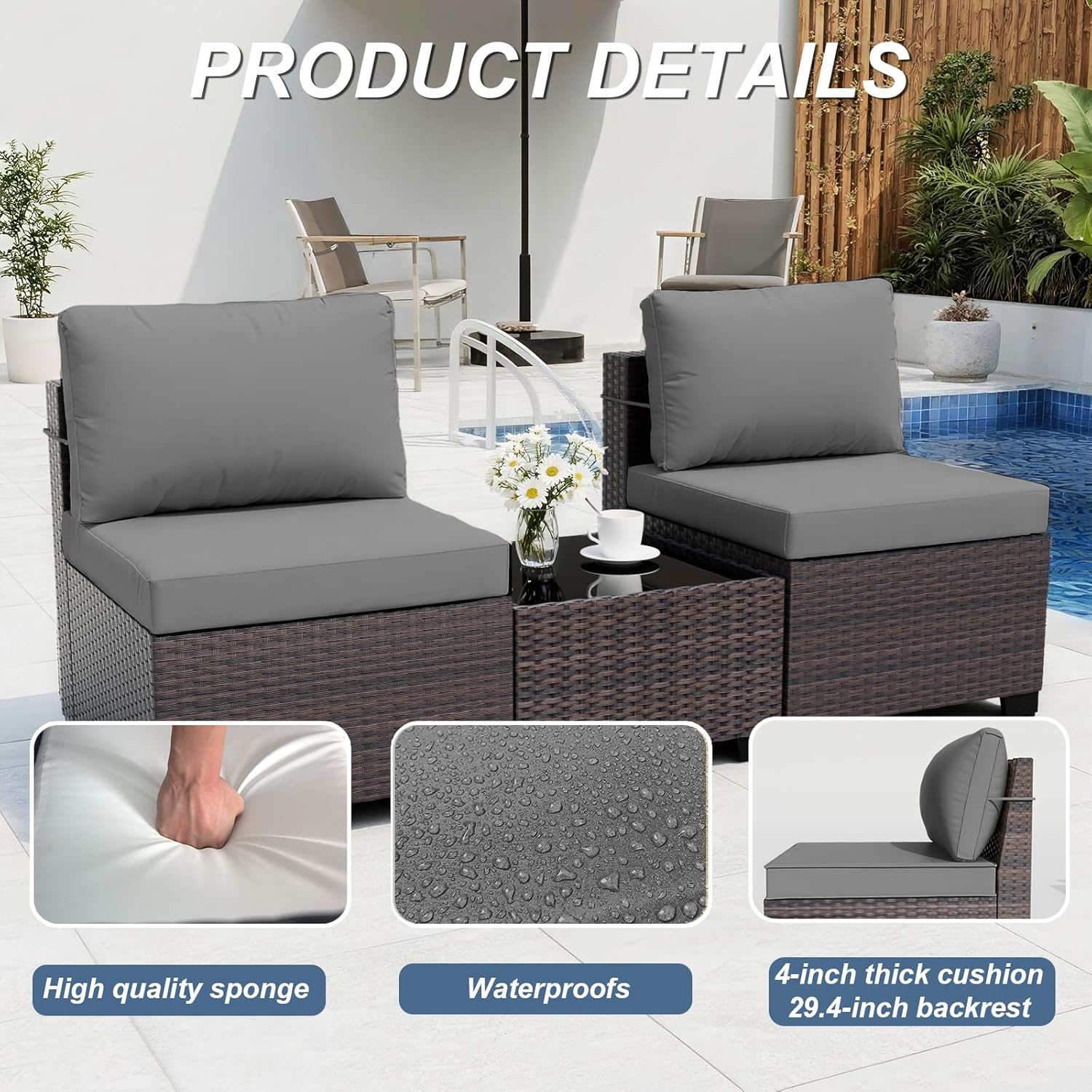 ชุดเฟอร์นิเจอร์ลานบ้านพร้อมโต๊ - Outdoor Furniture Set With Fire Pit บทวิจารณ์และราคา
