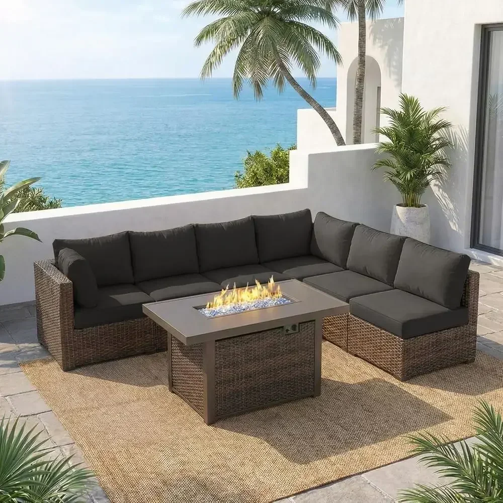 ชุดเฟอร์นิเจอร์ลานกลางแจ้ง 7 ช - Outdoor Furniture Set With Fire Pit บทวิจารณ์และราคา