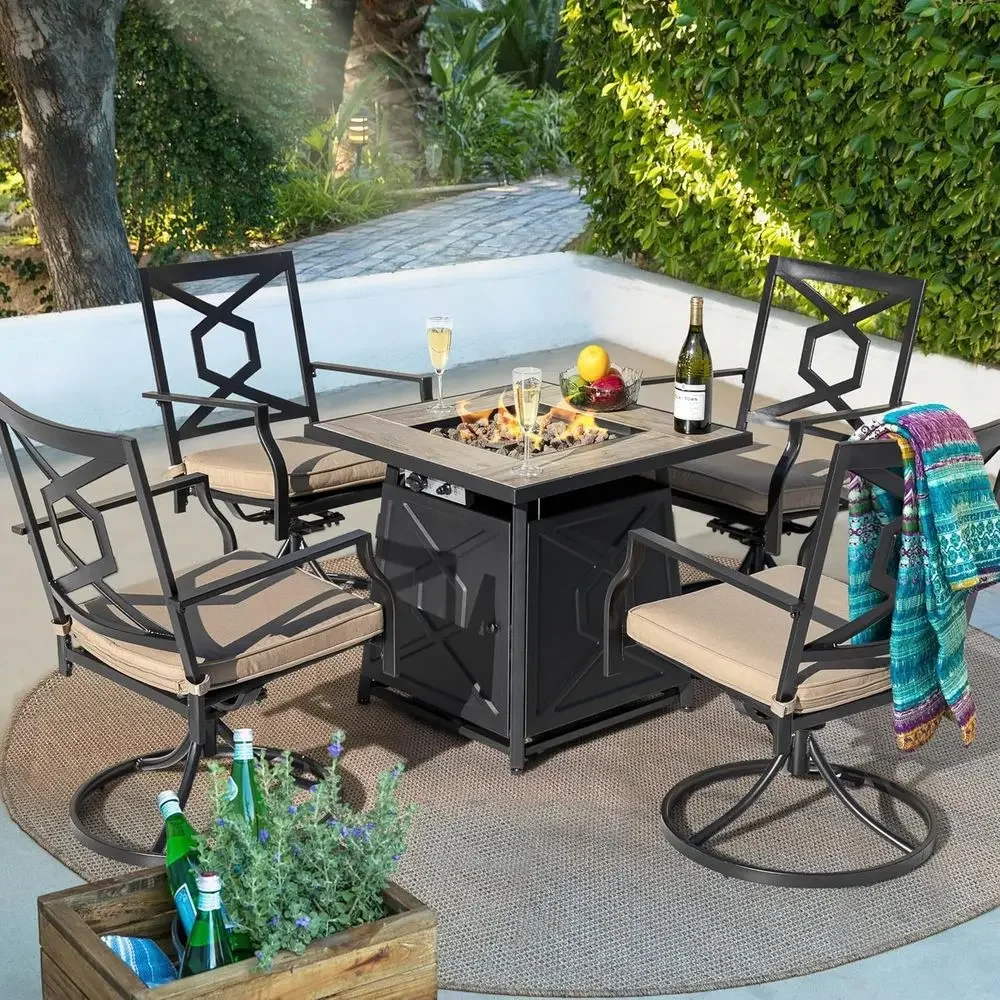 ชุดเฟอร์นิเจอร์ลานกลางแจ้ง 5 ช - Outdoor Furniture Set With Fire Pit บทวิจารณ์และราคา