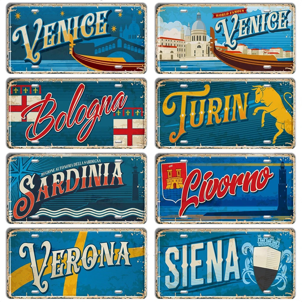 ป้ายโลหะลายสถานที่สำคัญของอิตา - Outdoor Furniture Italy บทวิจารณ์และราคา